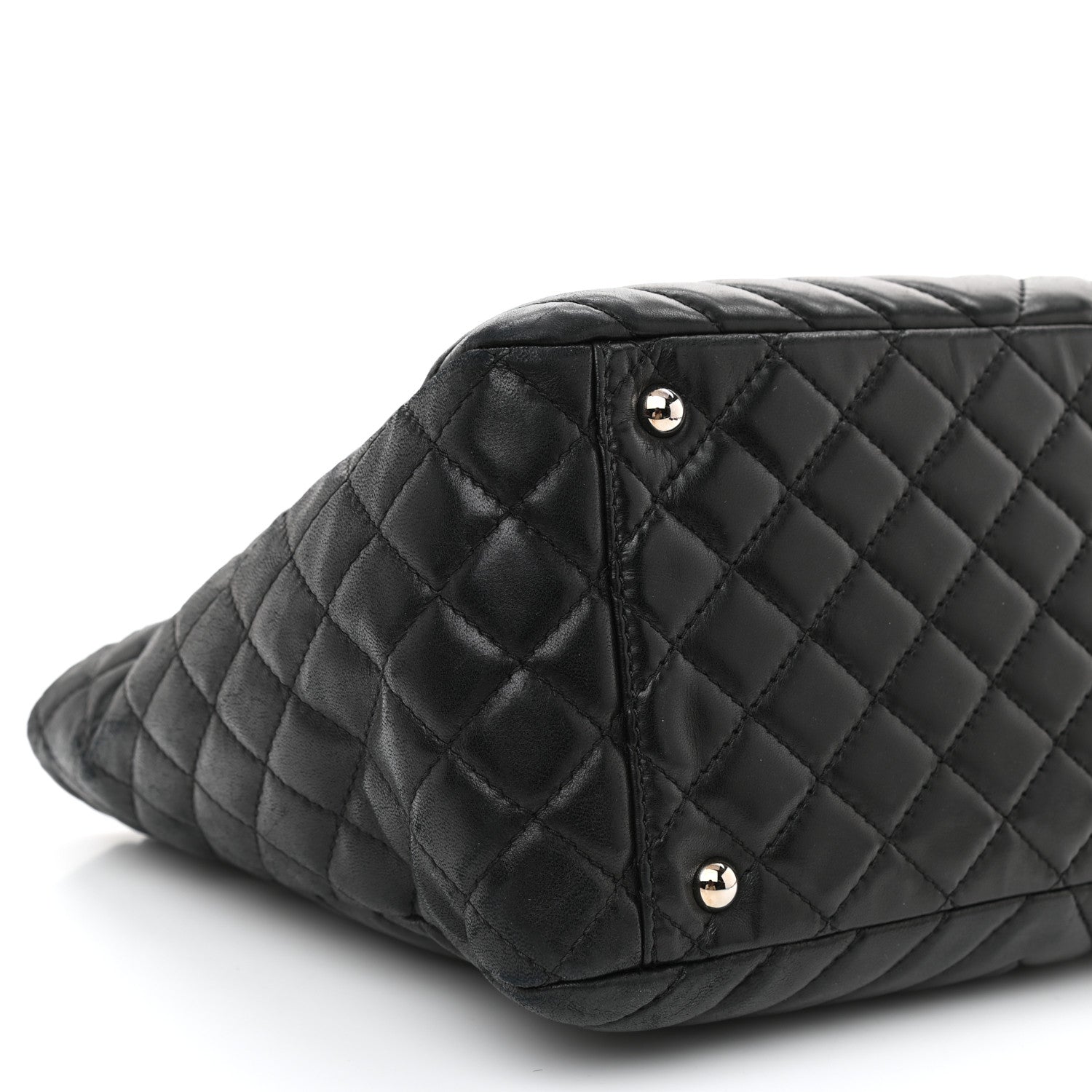 Chanel Lambskin Surpique Chevron Quilted Tote Black 10 of 11