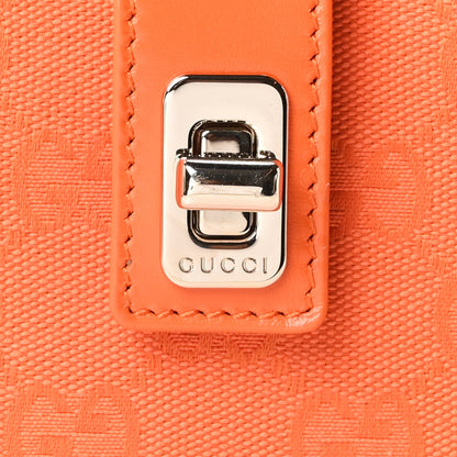 Gucci Calfskin Monogram Mini Moon Side Shoulder Bag Orange 7 of 9