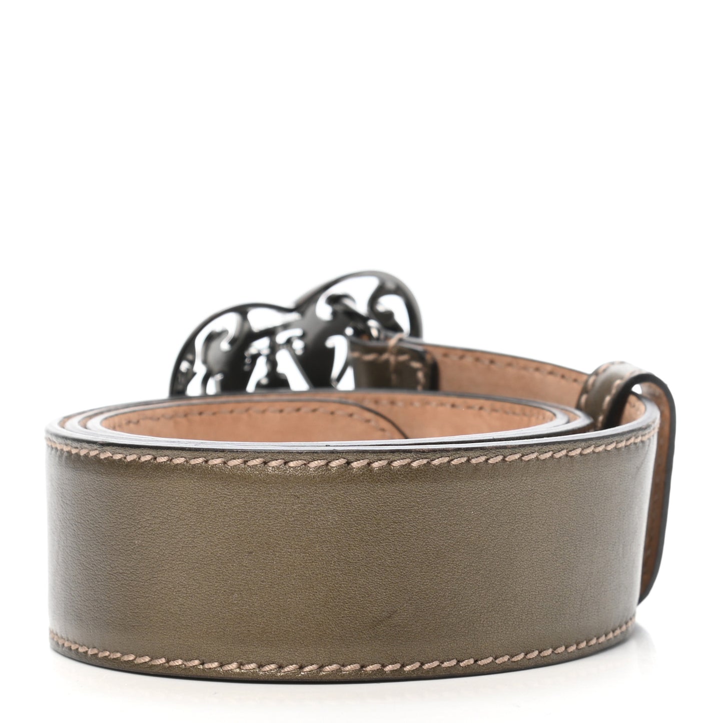 Metallic Calfskin Hysteria Belt 80 32 Gold