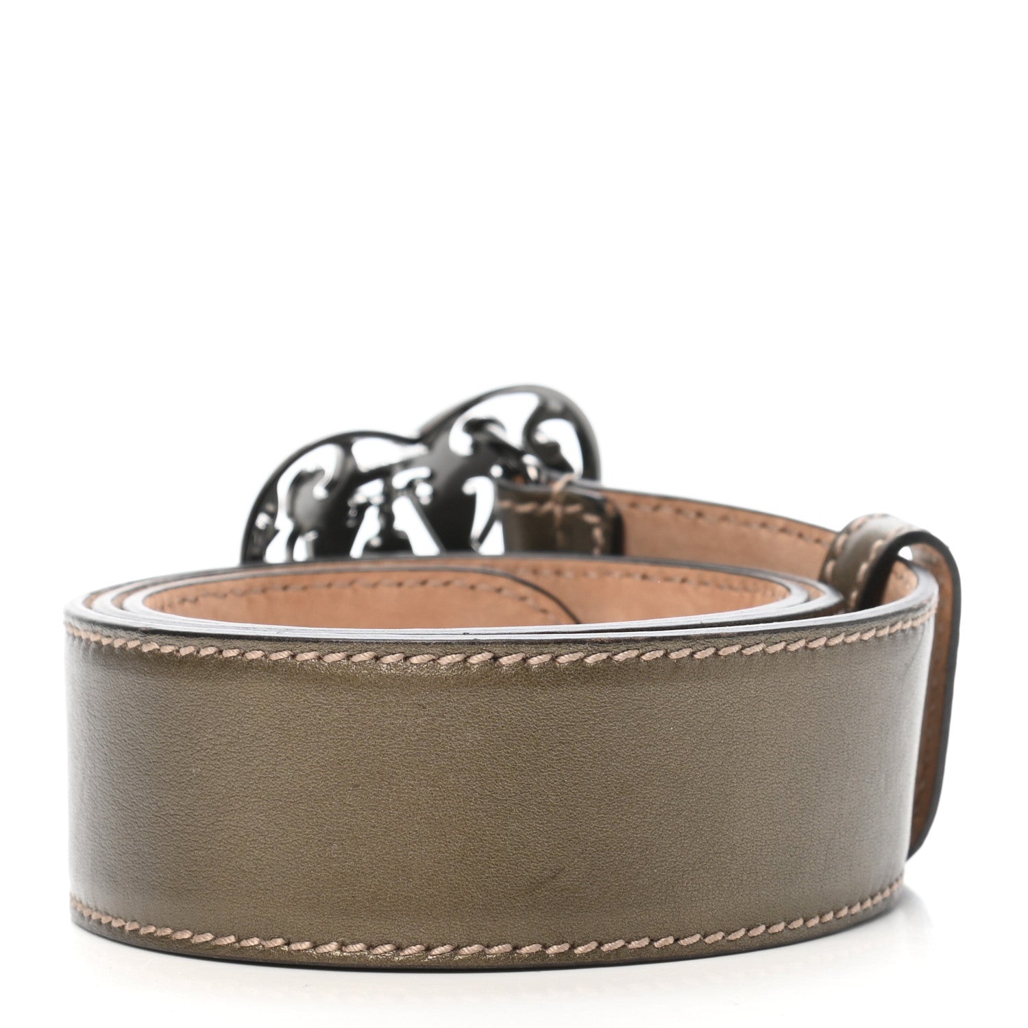 Gucci Metallic Calfskin Hysteria Belt 80 32 Gold 2 of 6