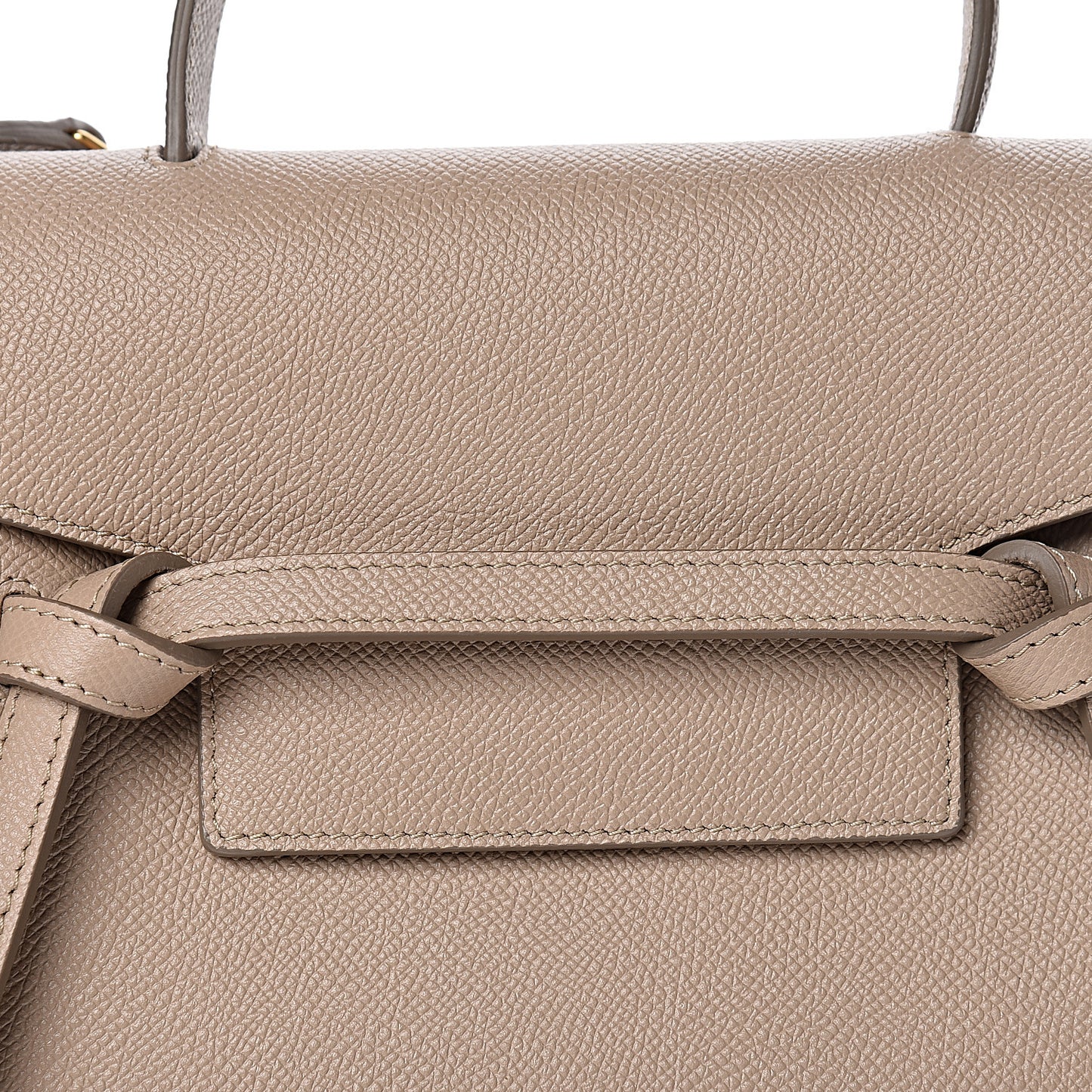 Grained Calfskin Nano Belt Bag Light Taupe