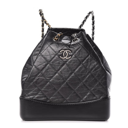 Chanel Aged Calfskin Quilted Small Gabrielle Backpack Black 1 of 10