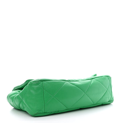 Chanel Lambskin Quilted Maxi Chanel 19 Flap Green 4 of 10