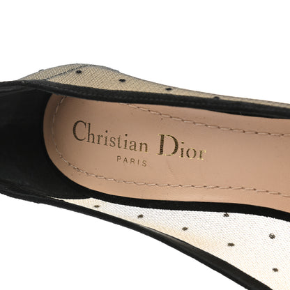 Christian Dior Mesh Plumetis Tulle D-Moi Pumps 37.5 Black 7 of 7