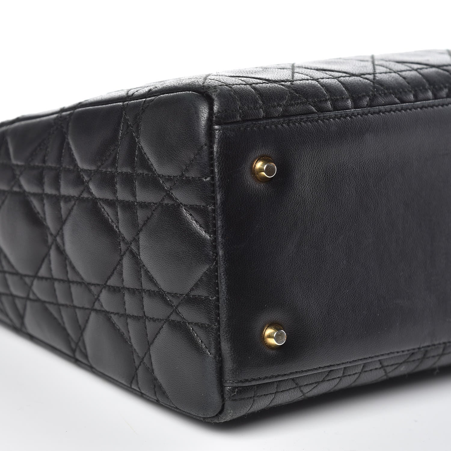 Christian Dior Lambskin Cannage Medium Lady Dior Black 8 of 17