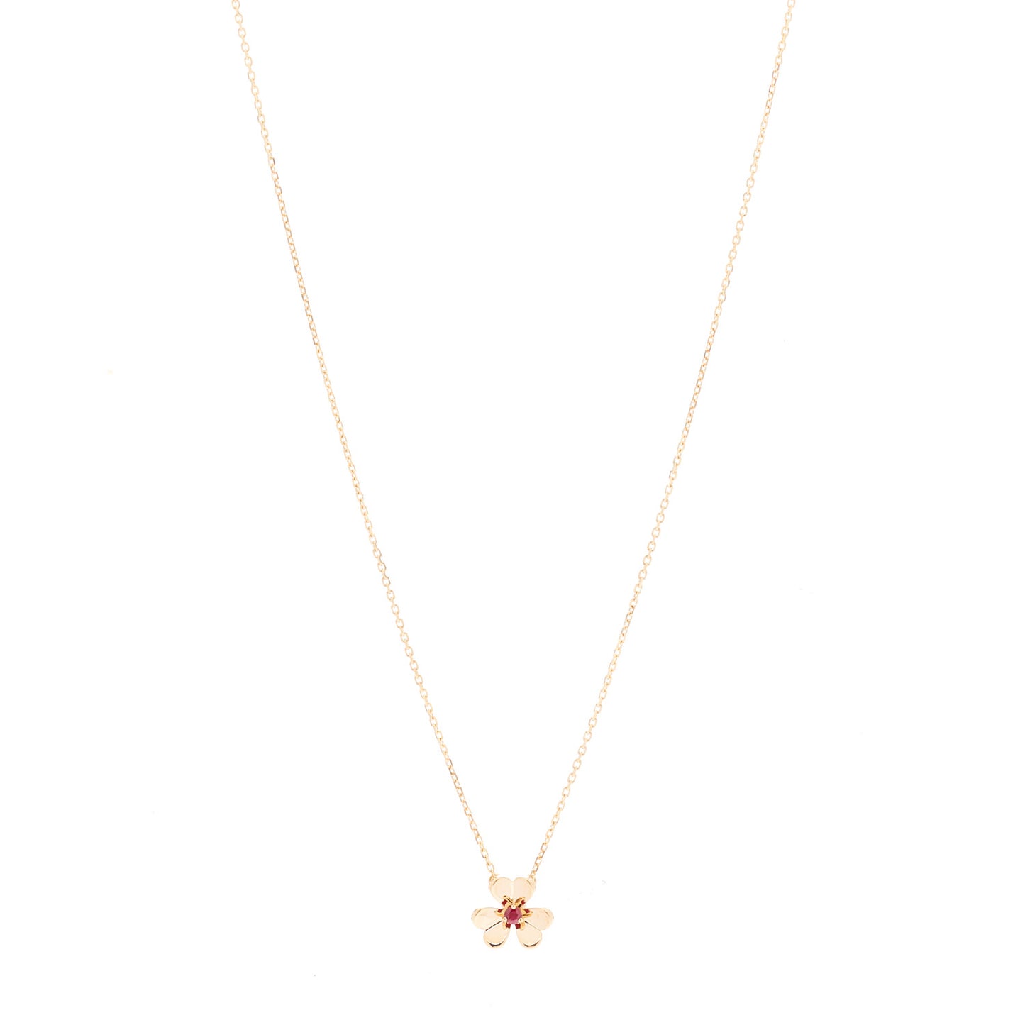 18K Rose Gold Ruby Mini Frivole Pendant Necklace