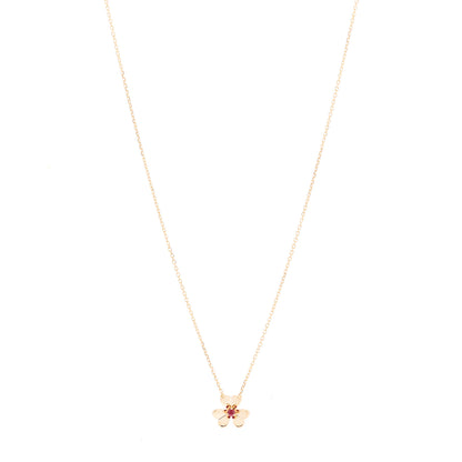 Van Cleef & Arpels 18K Rose Gold Ruby Mini Frivole Pendant Necklace 1 of 7