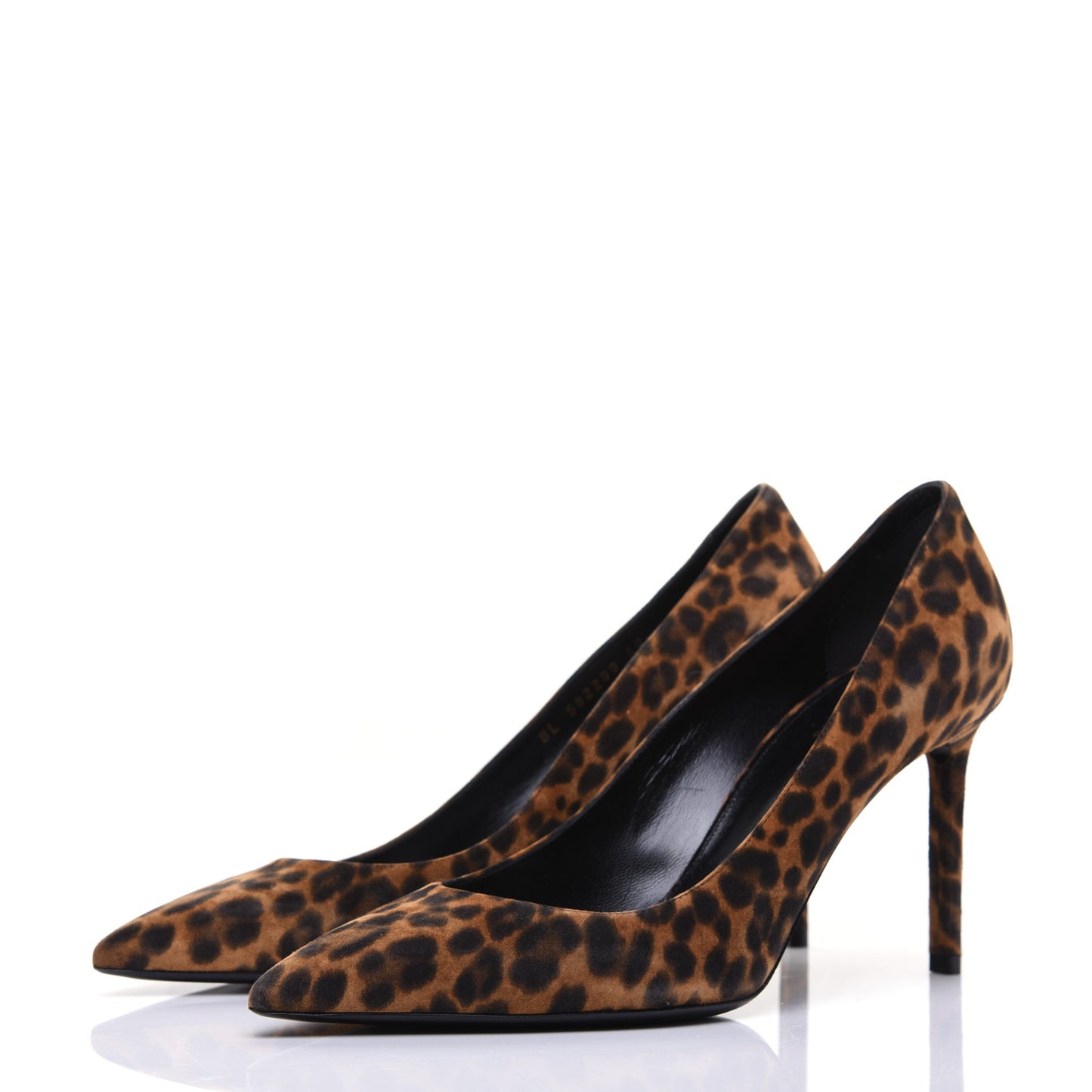 Suede Leopard Printed Anja Pumps 40 Natural Coffee