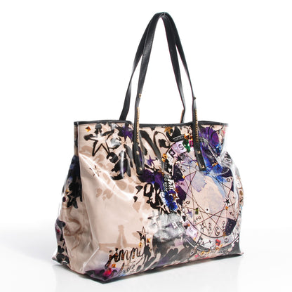 Jimmy Choo Glazed Canvas Large Printed Scarlet Tote 3 of 7
