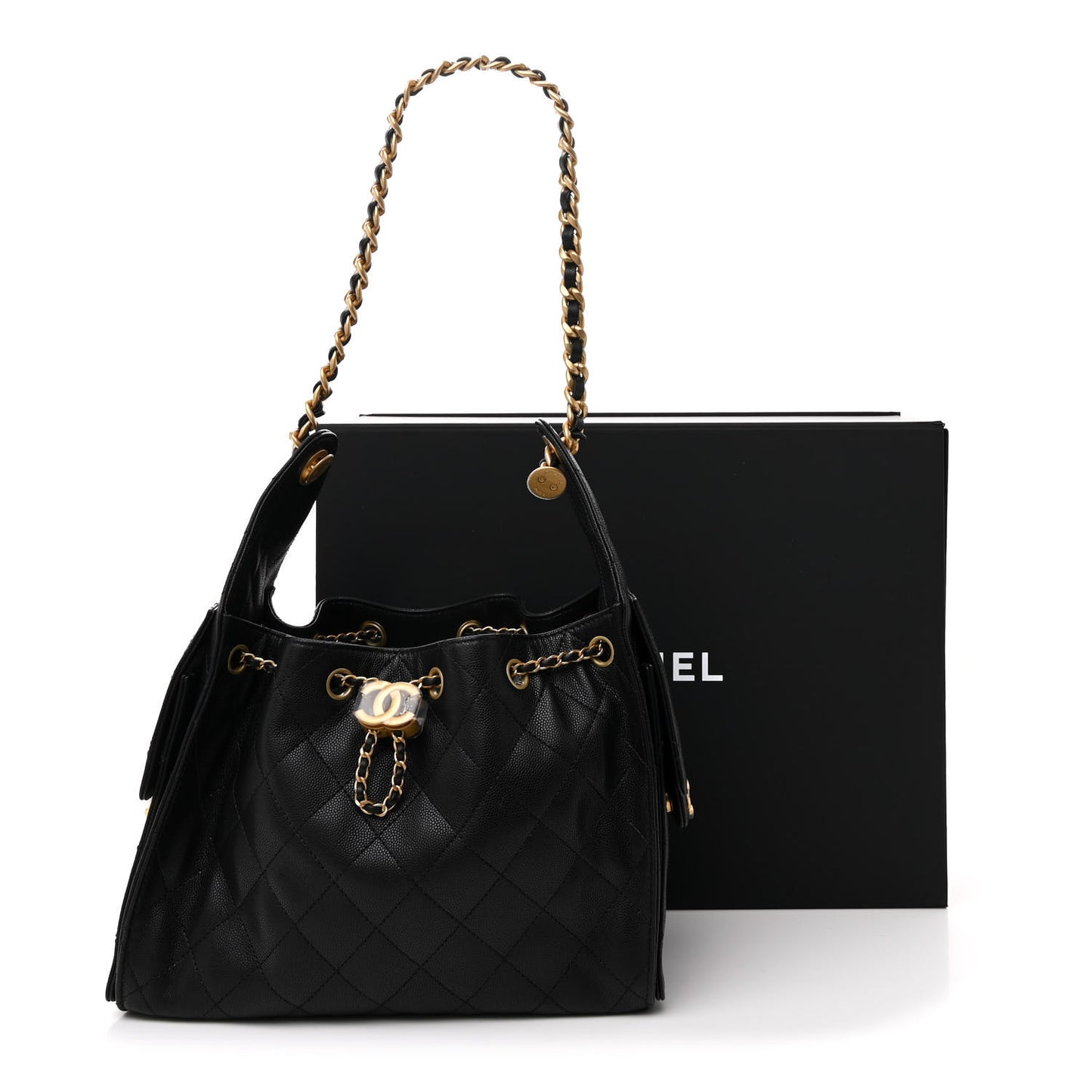 Caviar Quilted Small Chanel 25 Handbag Black