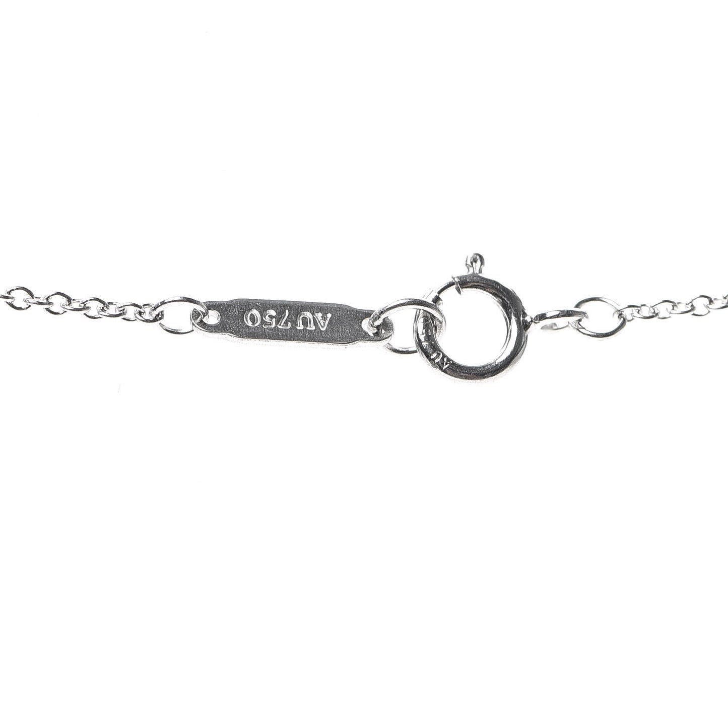 18K White Gold Diamond Metro Heart Pendant Necklace