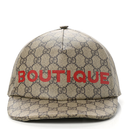 Gucci GG Supreme Monogram Boutique Print Baseball Hat M Beige 3 of 10