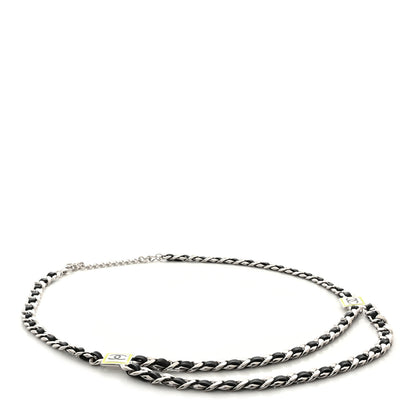 Chanel Lambskin Enamel CC Chain Belt Black Silver 1 of 4