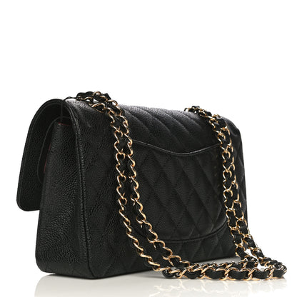 Chanel Caviar Quilted Medium Double Flap Black 3 of 11