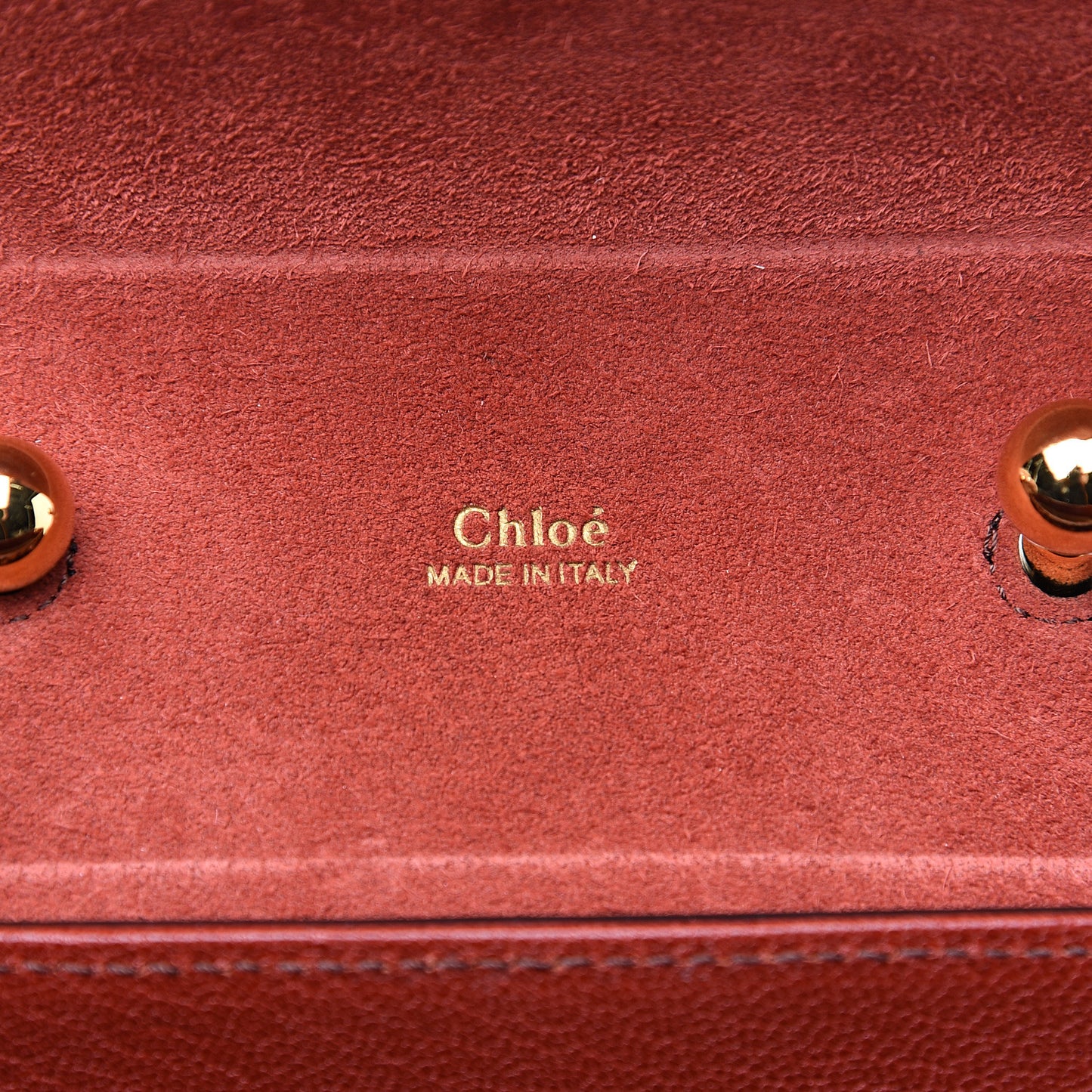 Calfskin Lizard Embossed Small Aby Lock Sepia Brown