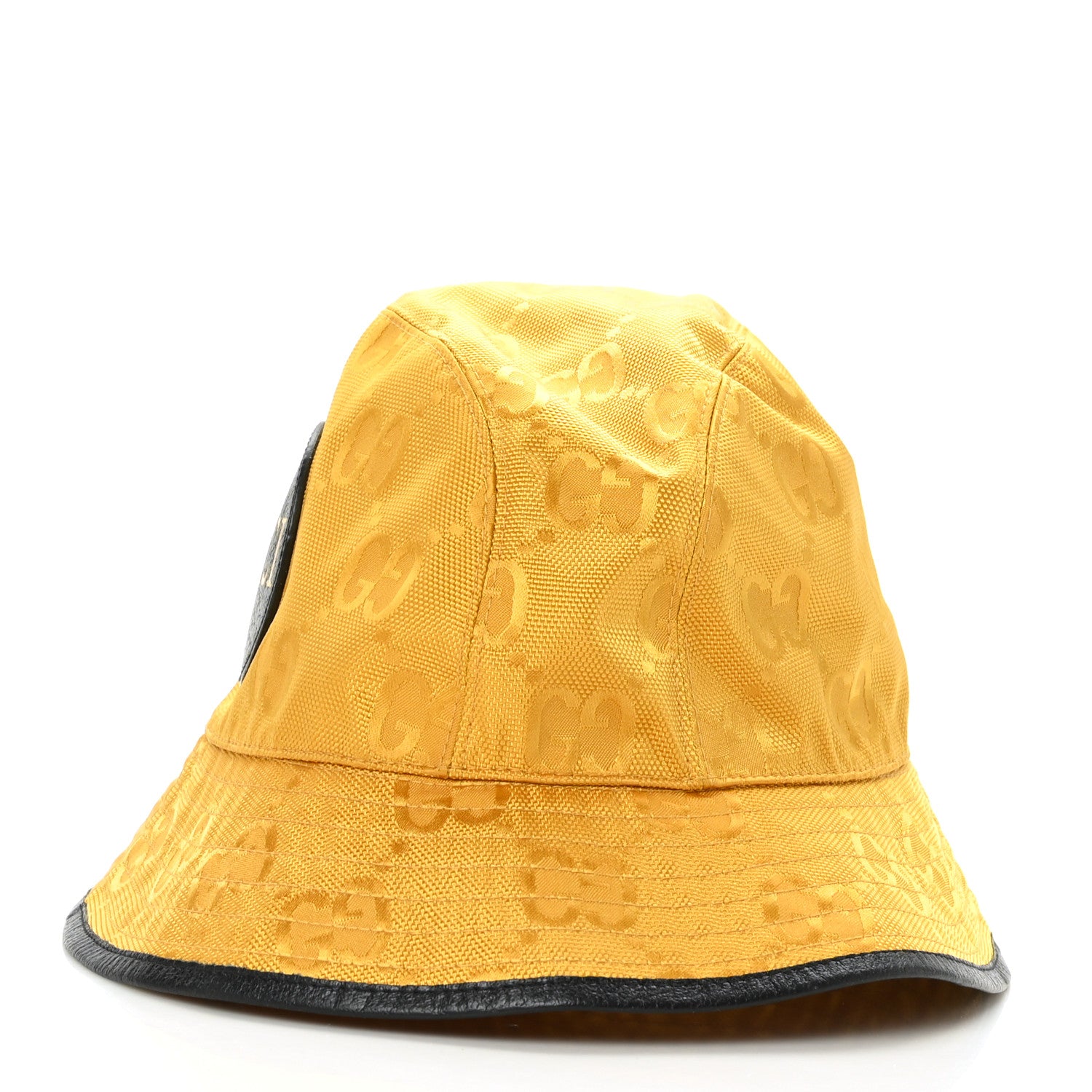 Gucci Econyl Nylon Monogram Off The Grid Bucket Hat L Crop Black 3 of 8
