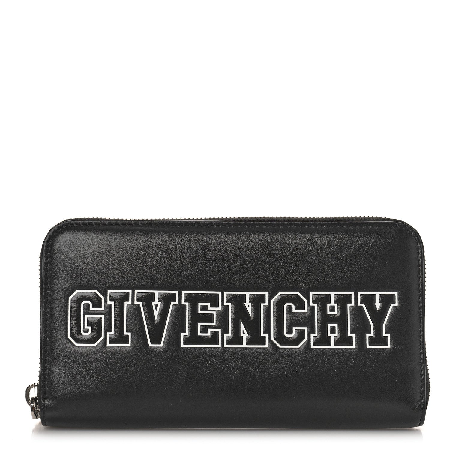 Givenchy Calfskin Logo Zip Around Wallet Black 1 of 8