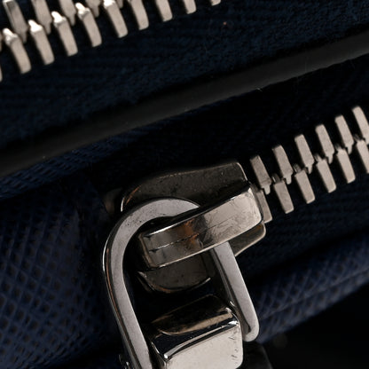 Prada Saffiano Travel Double Zip Crossbody Belt Bag Bluette 11 of 13