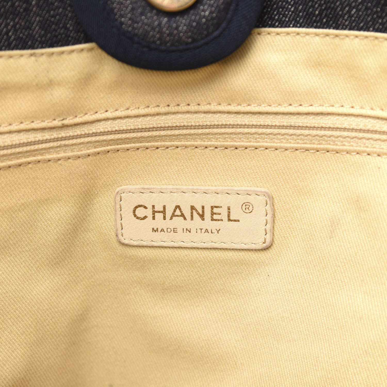 Chanel Denim Small Deauville Tote Dark Blue 6 of 11