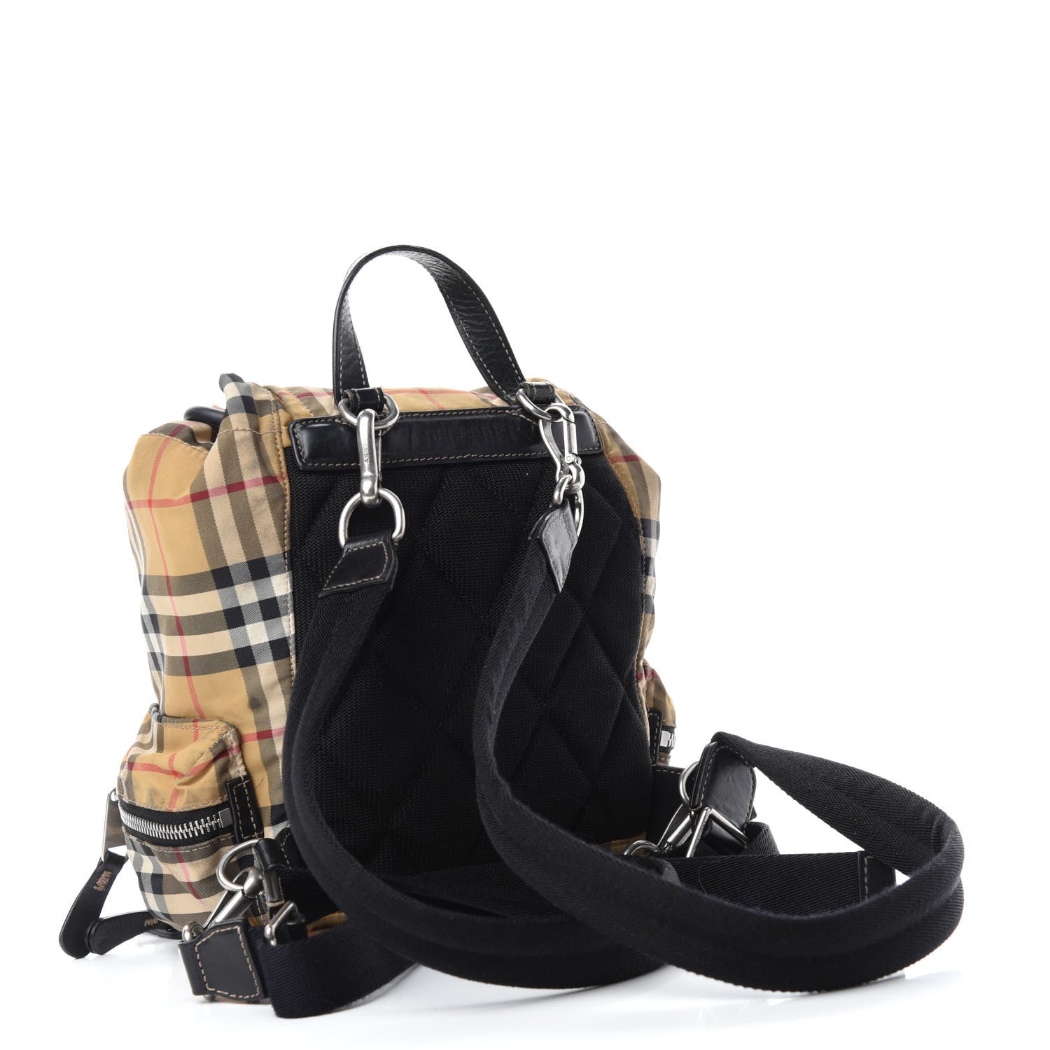 Burberry Nylon Vintage Check Small Rucksack Backpack Antique Yellow 3 of 13