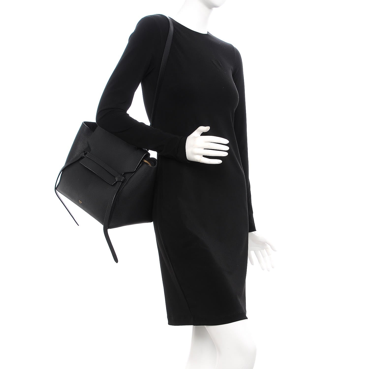 Celine Grained Calfskin Mini Belt Bag Black 3 of 15