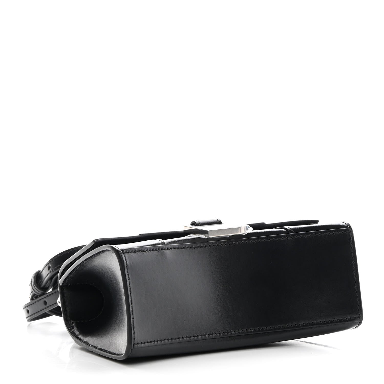 Balenciaga Shiny Box Calfskin Hourglass Top Handle Bag XS Black 4 of 14