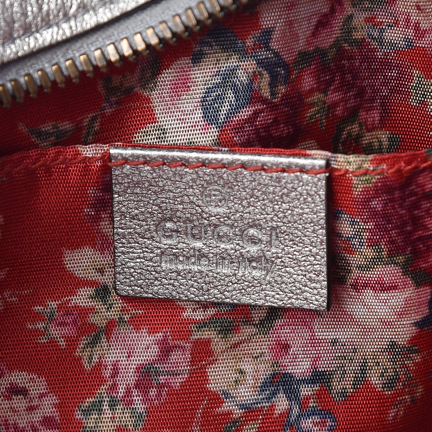 Laminated Nappa Web Trapuntata Small GG Shoulder Bag Argento