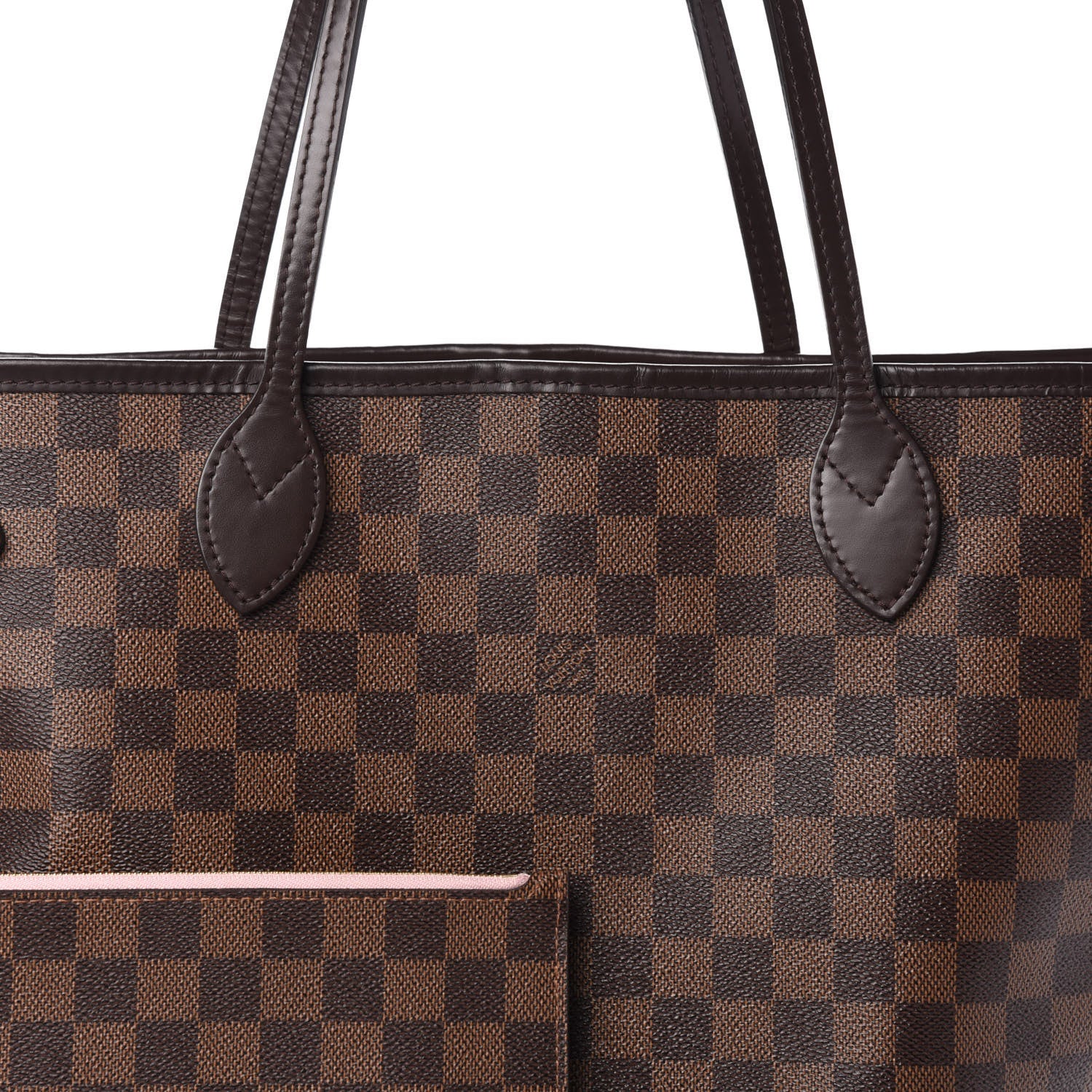 Louis Vuitton Damier Ebene Neo Neverfull MM Rose Ballerine 8 of 10