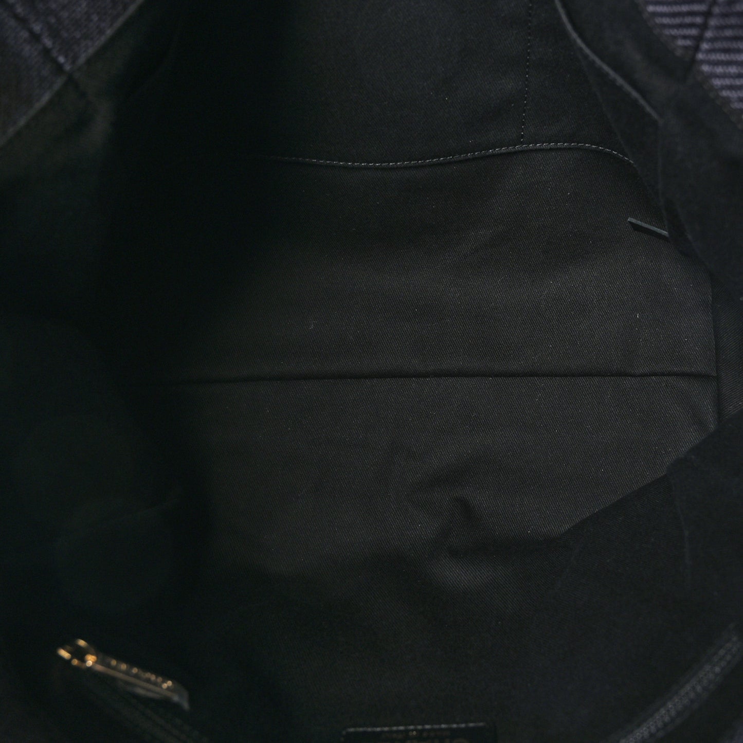 Mixed Fibers Calfskin Small Deauville Tote Black
