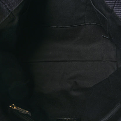 Chanel Mixed Fibers Calfskin Small Deauville Tote Black 5 of 10