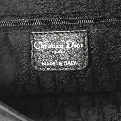 Christian Dior Pebbled Calfkskin Braided Medium Gaucho Double Saddle Bag Black 6 of 10