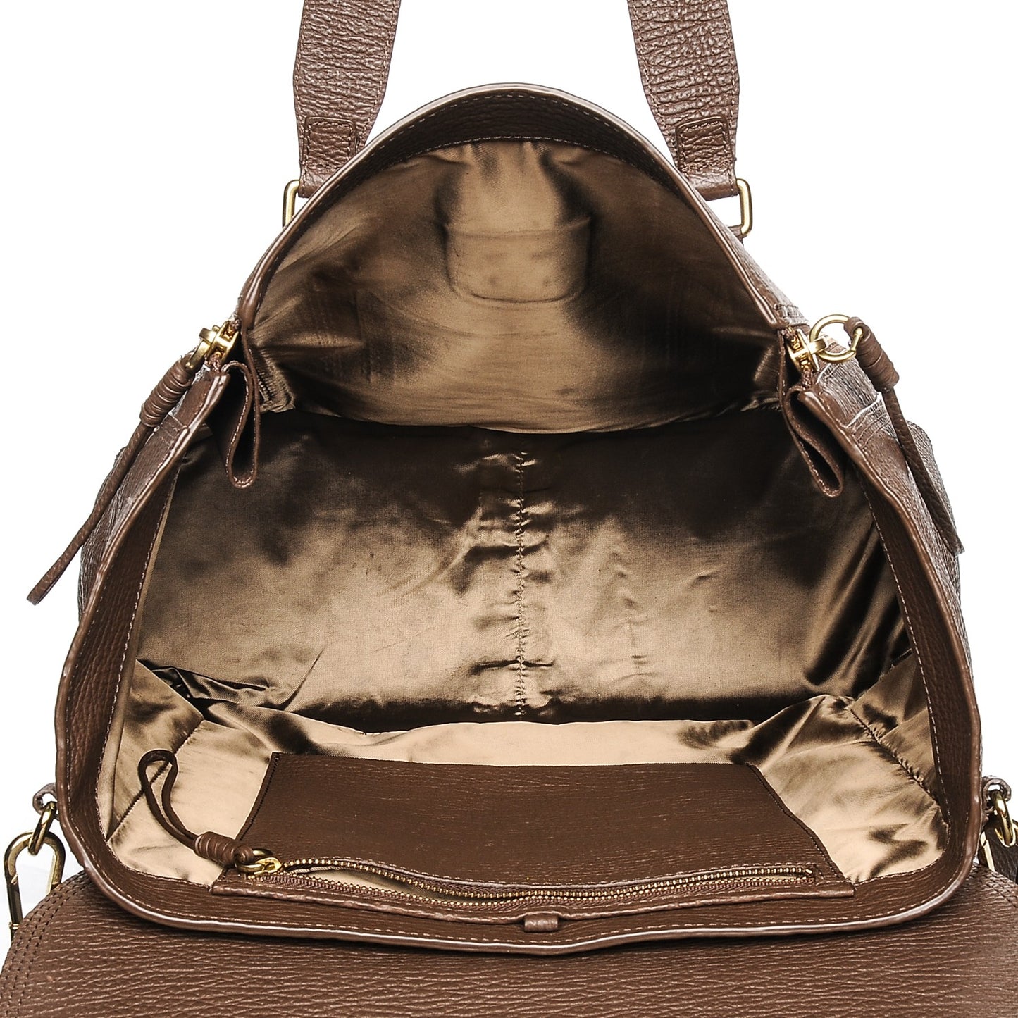 3.1 Textured Calfskin Large Pashli Satchel Taupe
