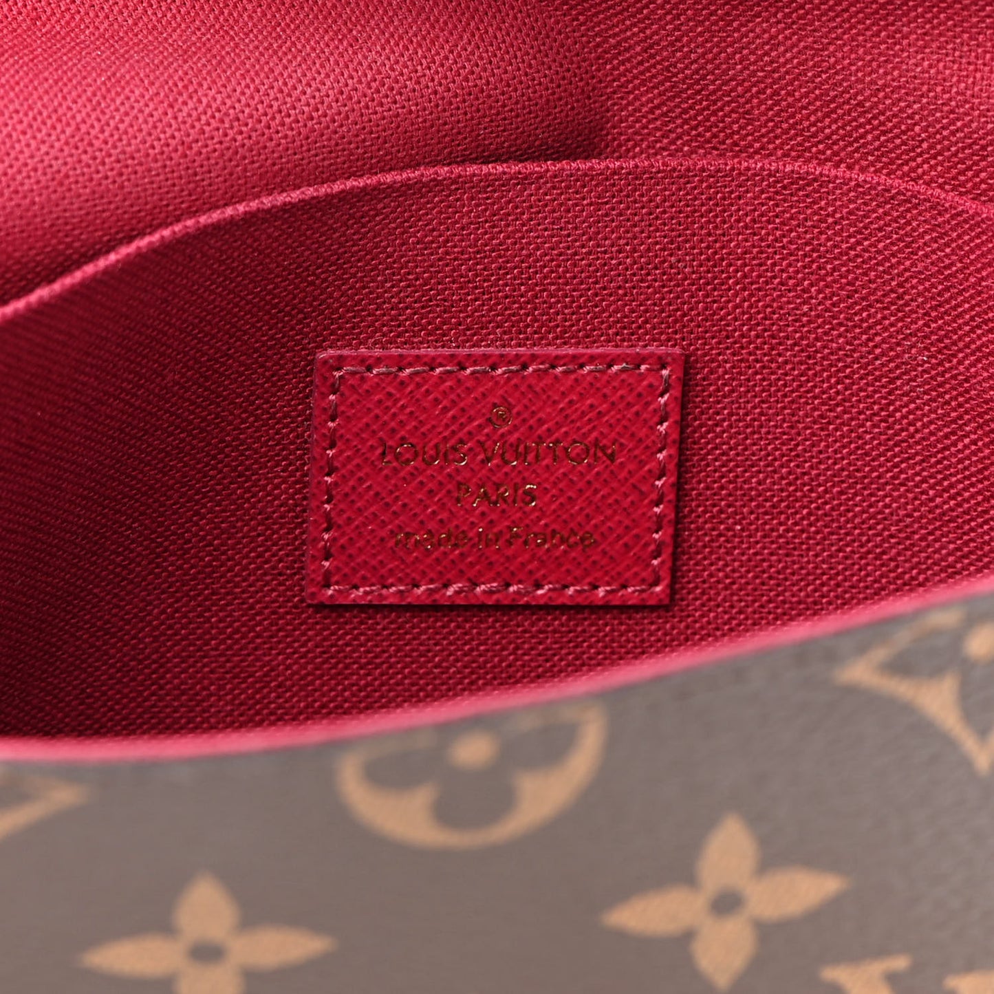 Monogram Pochette Felicie Chain Wallet Fuchsia