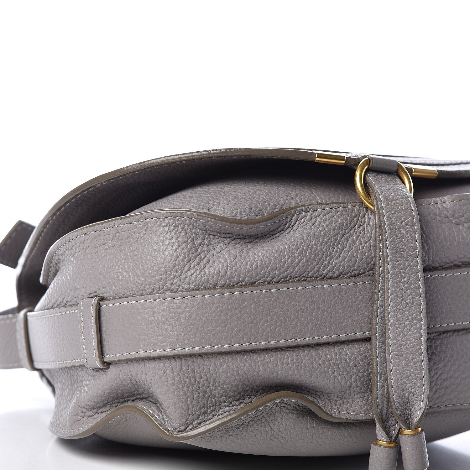 Chloe Calfskin Medium Marcie Round Crossbody Bag Cashmere Grey 9 of 15
