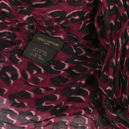 Louis Vuitton Cashmere Silk Leopard Etole Stole Dark Pink 3 of 3