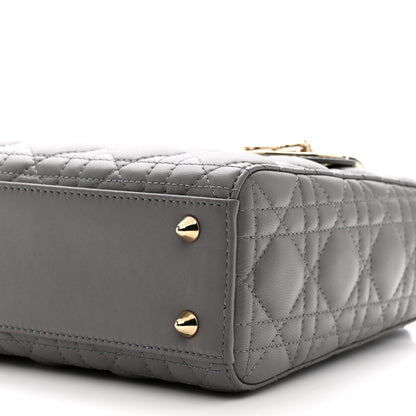 Christian Dior Lambskin Cannage Small My ABCDior Lady Dior Grey 10 of 11