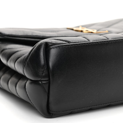 Saint Laurent Calfskin Y Quilted Monogram Small Loulou Chain Satchel Black 8 of 9