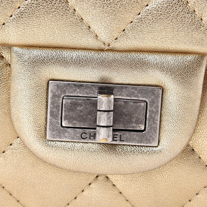 Chanel Metallic Lambskin Quilted 2.55 Reissue 227 Flap Gold 13 of 13