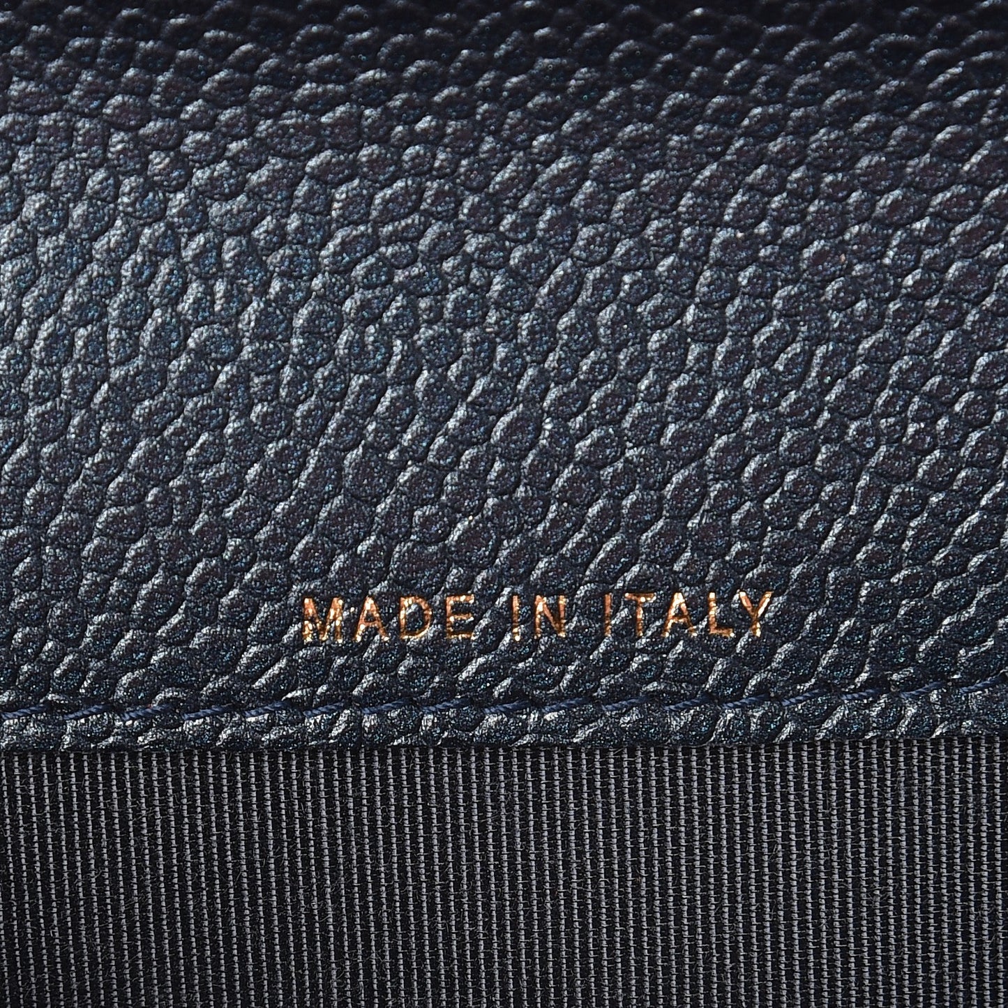 Metallic Caviar Quilted Card Holder Blue
