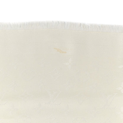 Louis Vuitton Silk Wool Monogram Shawl Beige 5 of 5