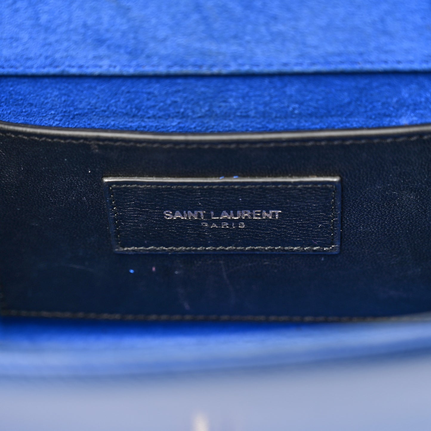 Grain De Poudre Small Classic Monogram Kate Satchel Royal Blue