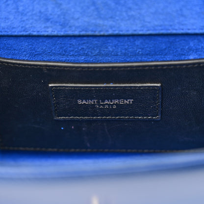 Saint Laurent Grain De Poudre Small Classic Monogram Kate Satchel Royal Blue 6 of 16