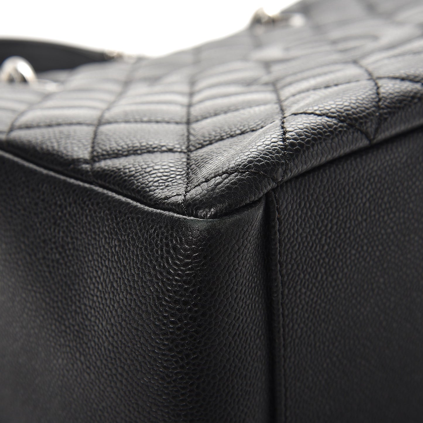 Caviar Quilted Grand Shopping Tote GST Black
