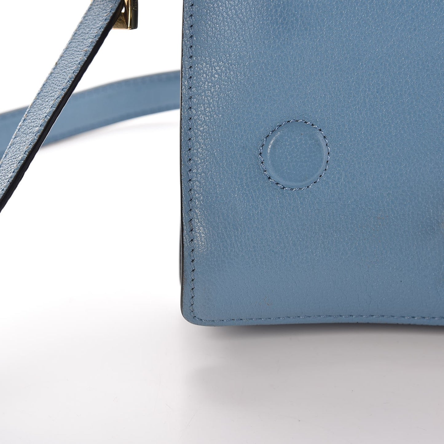 Goatskin Bandoliera Madras Bi-Color Shoulder Bag Cobalto Astrale