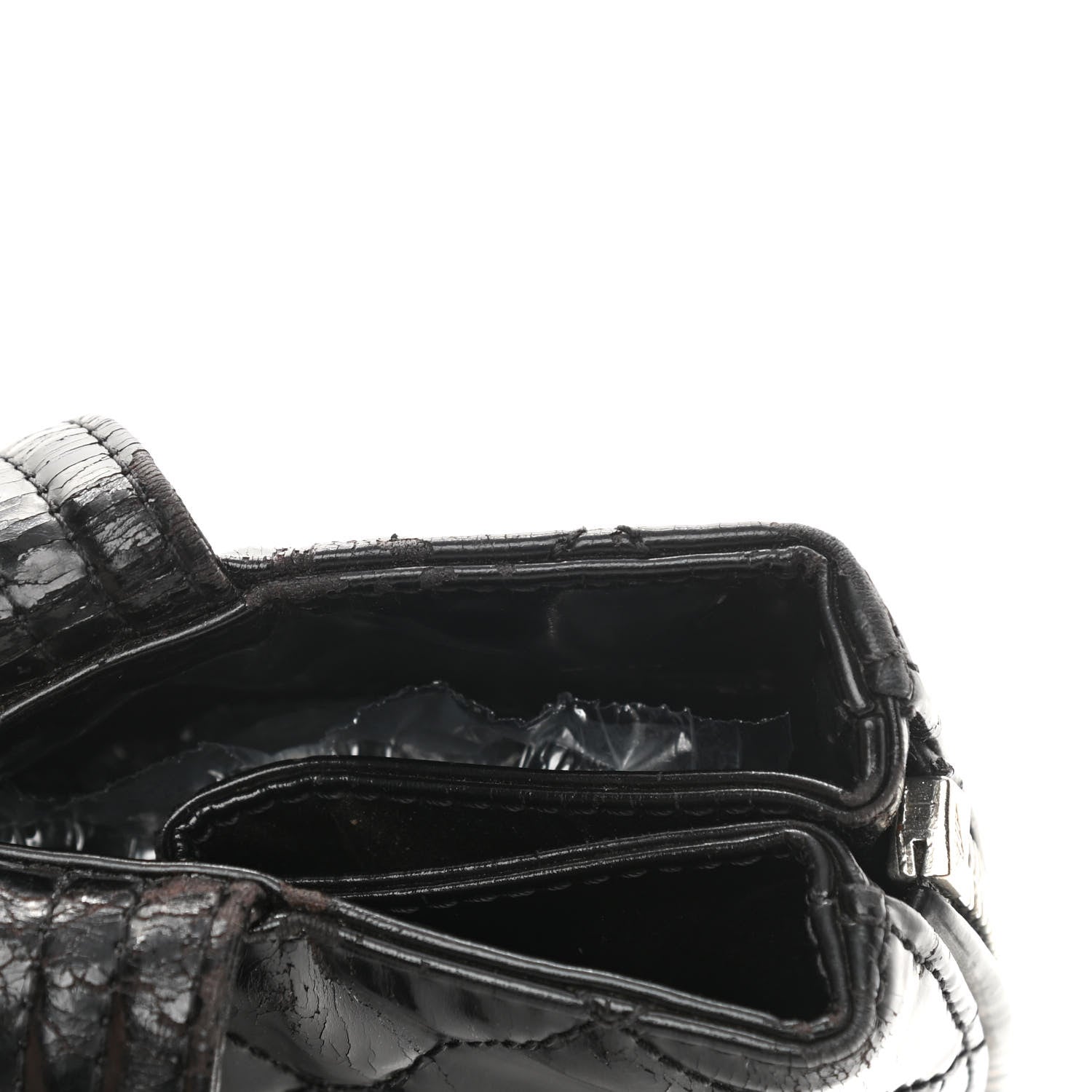 Chanel Patent Quilted Expandable CC Shoping Tote Black 15 of 16