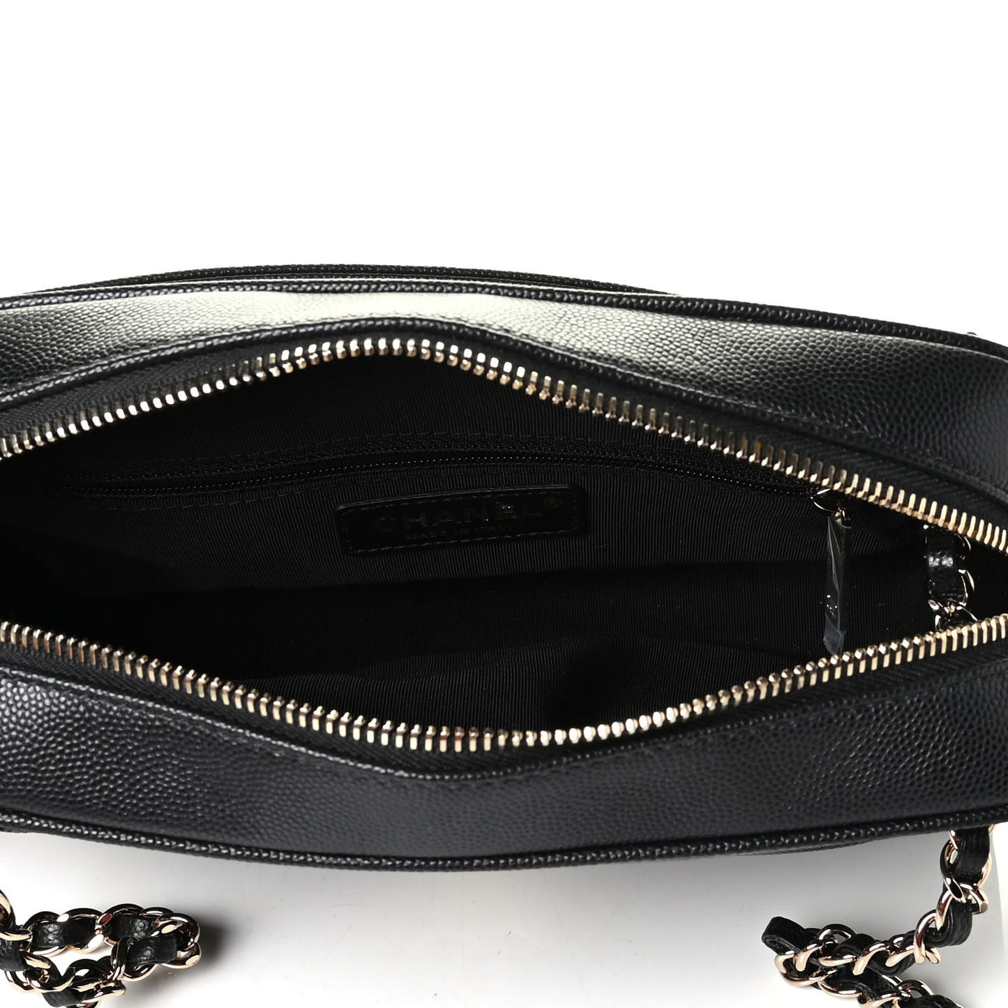 Caviar Quilted Camera Case Black