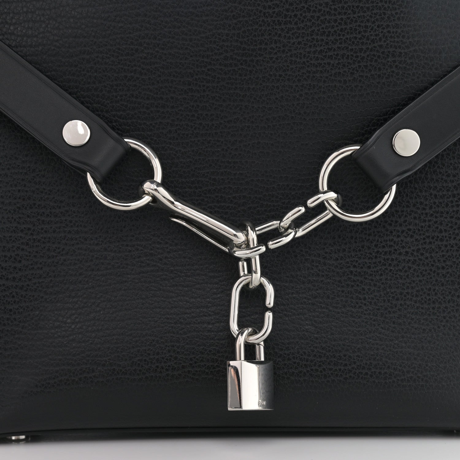 Alexander Wang Grained Calfskin Attica Studded Chain Satchel Black 7 of 10