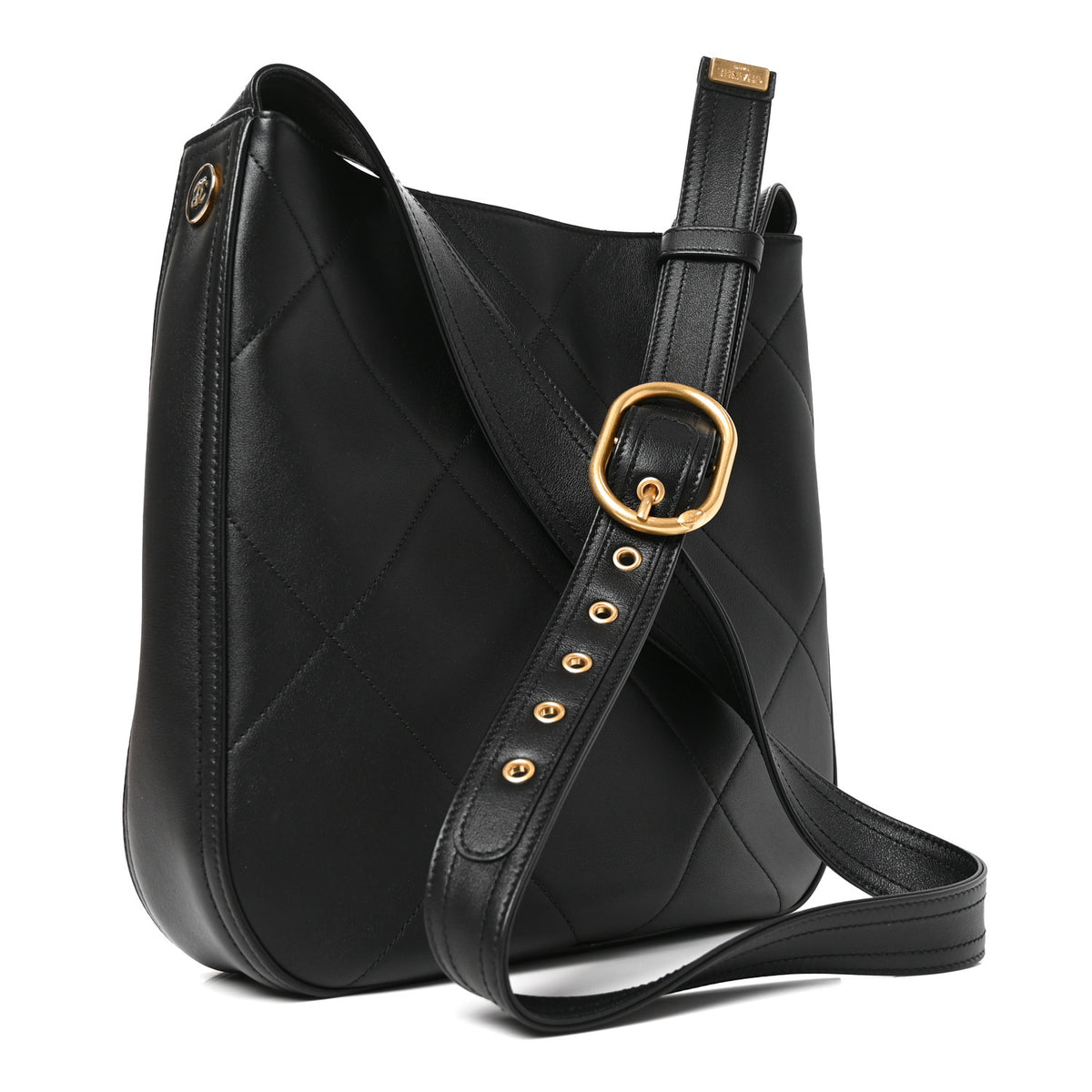 Chanel Calfskin Stitched Easy Mood Hobo Black 3 of 10
