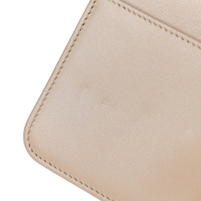 Chanel Iridescent Lambskin Quilted Pearl Wallet On Chain WOC Light Beige 10 of 12