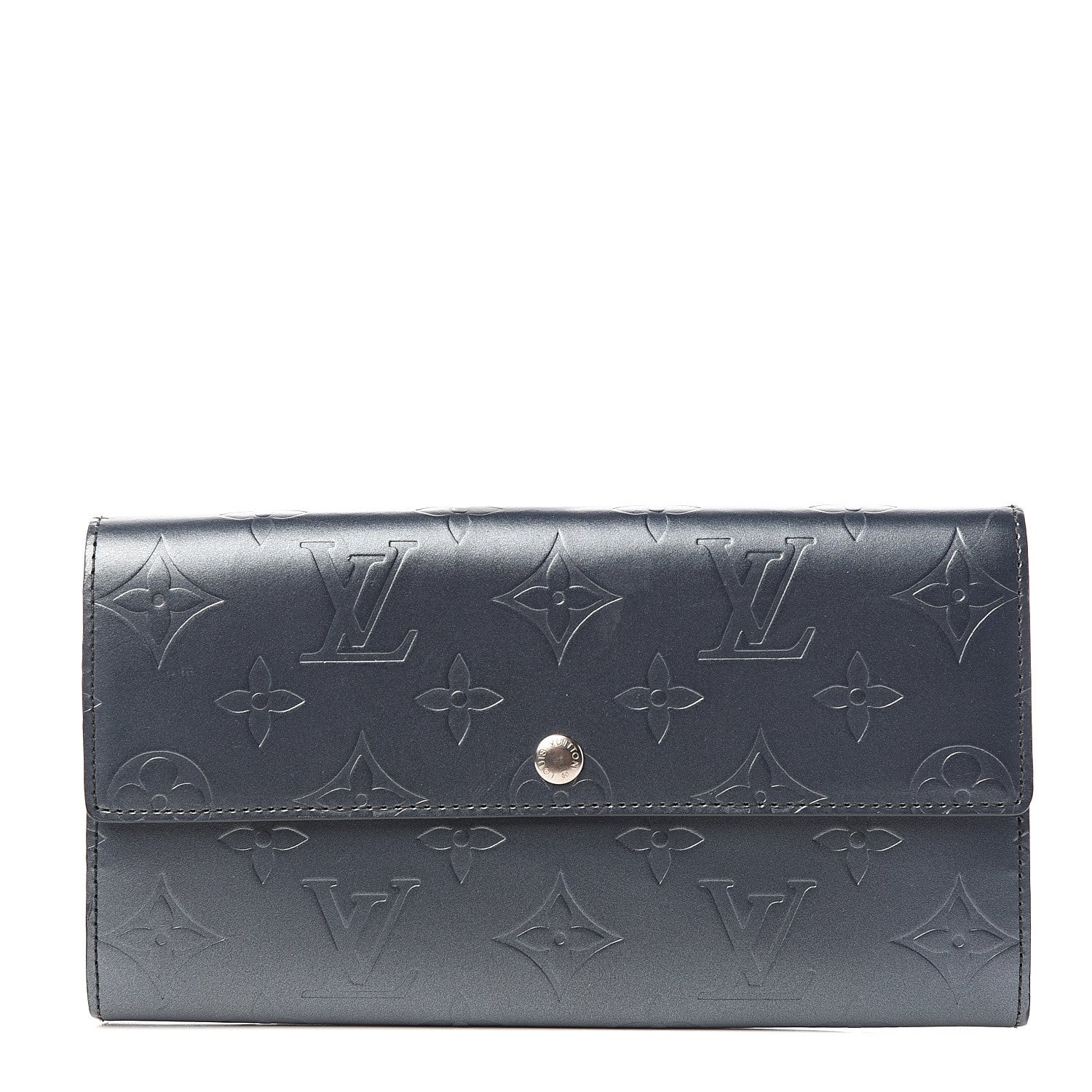 Louis Vuitton Mat Monogram Sarah Wallet Blue 1 of 6